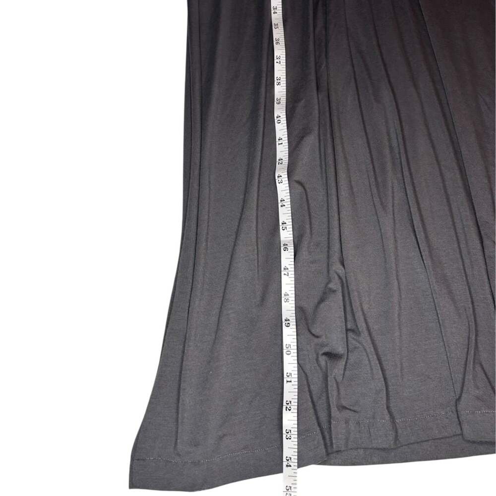 Banana Republic Grey Navy Blue Stretch Knit Halter Maxi Dress - Picture 7 of 7